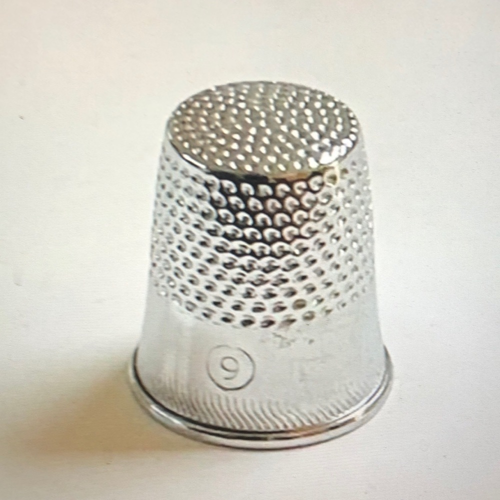 Sewing Quilting Thimble Size 9 Silver Tone